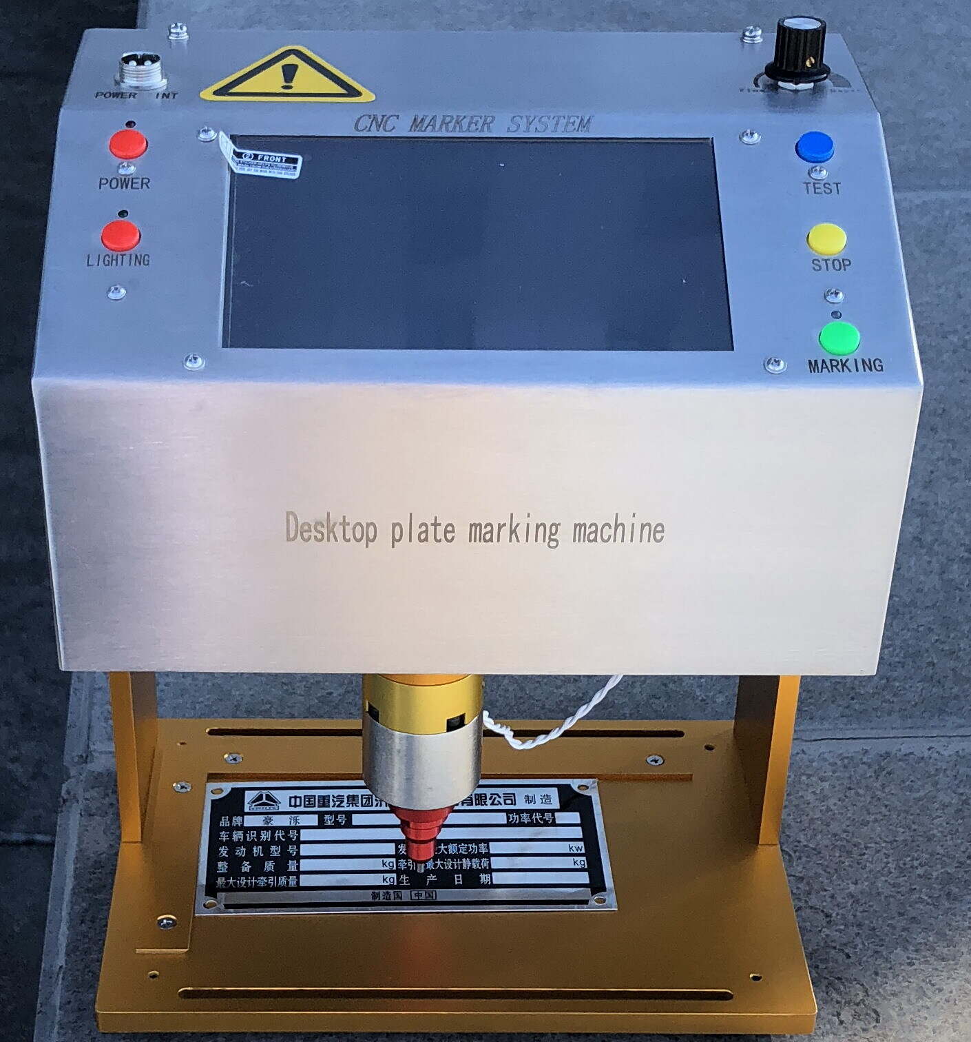 Macchina per incidere targhetta elettrica in metallo ad alta configurazione 160 mm * 100 mm